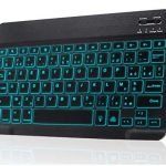 HOTLIFE Clavier Français Bluetooth sans Fil, Clavier Rétroéclairé [AZERTY français] Wireless Bluetoo...